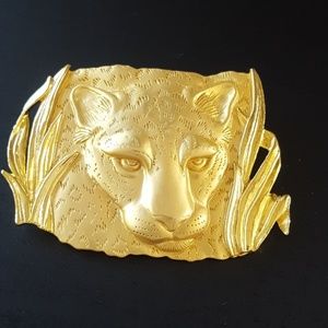 Park Lane - Vintage Gold Lion Brooch
